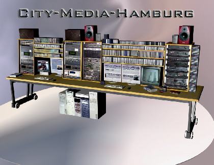 Studio in 3D fertig mit Filmstreifen Kopie