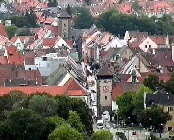 Villingen vom Aussichtsturm aus klein